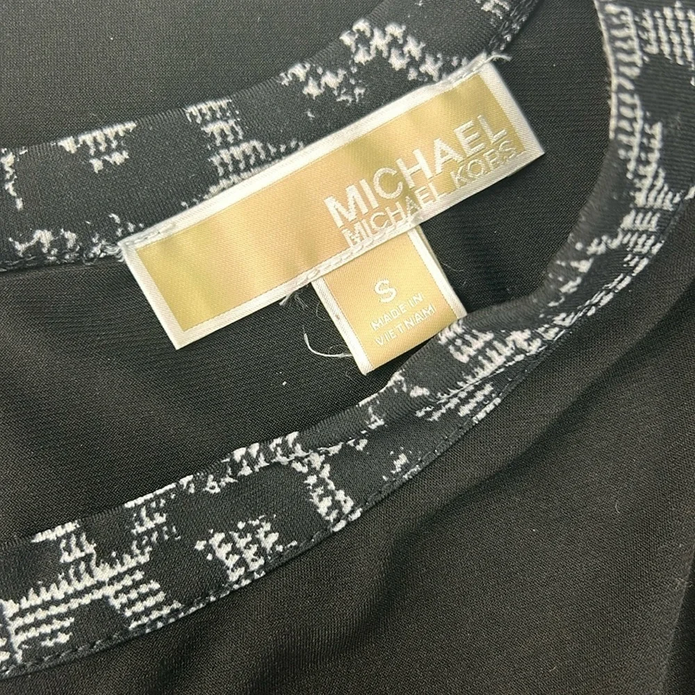 MICHAEL KORS Black Faux Wrap Dress - Small! - Picture 3 of 7